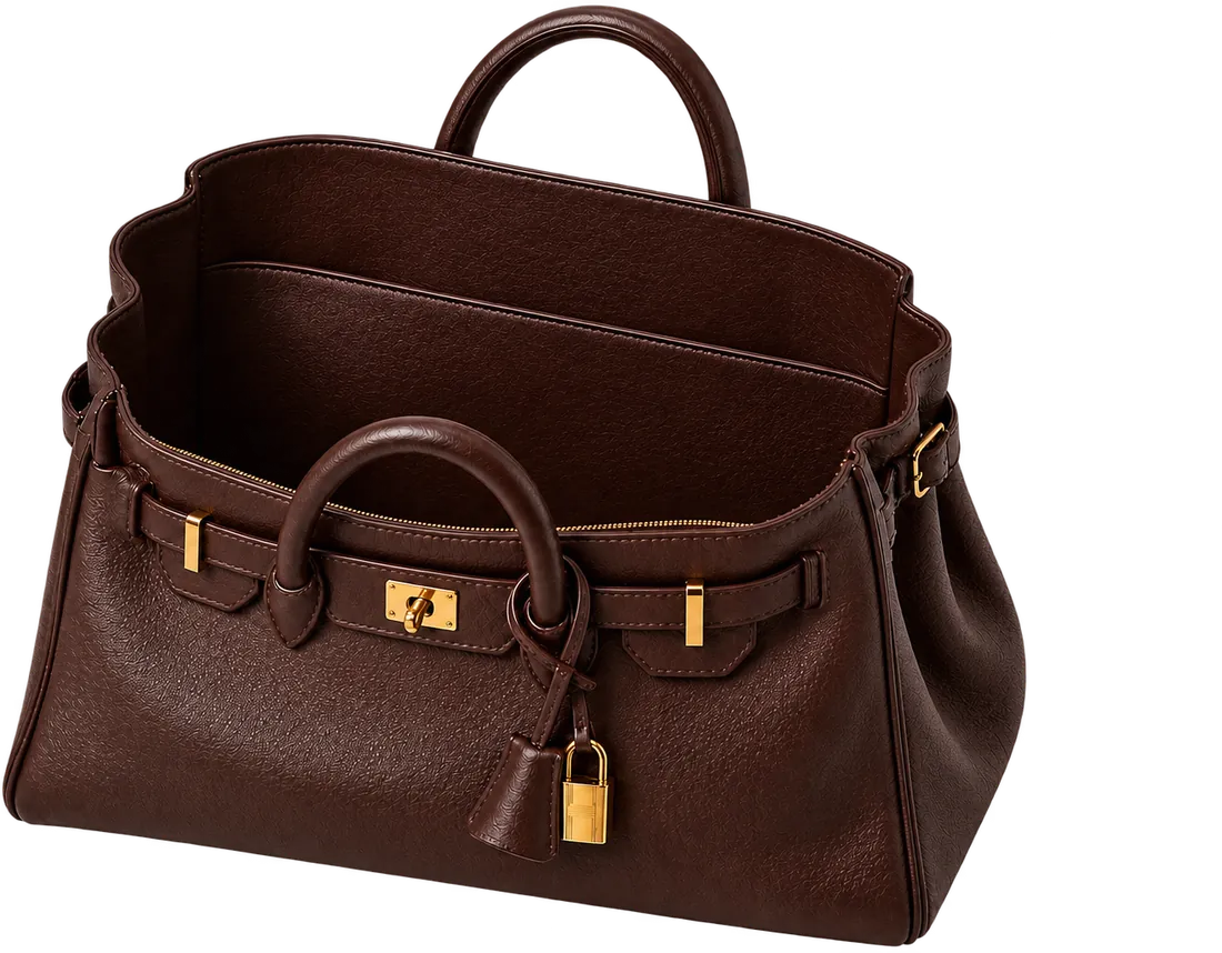 Un sac ouvert et vide